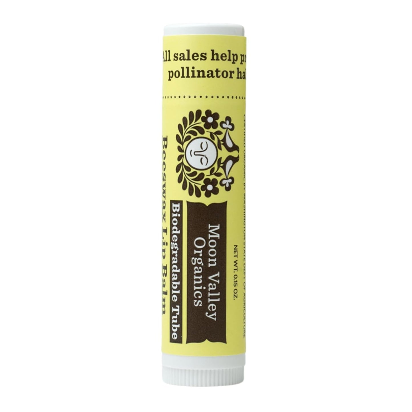 Moon Valley Organics Beeswax Lip Balm for Moisturizing Lips and Cuticles (VELVETY VANILLA, 1-Pack)