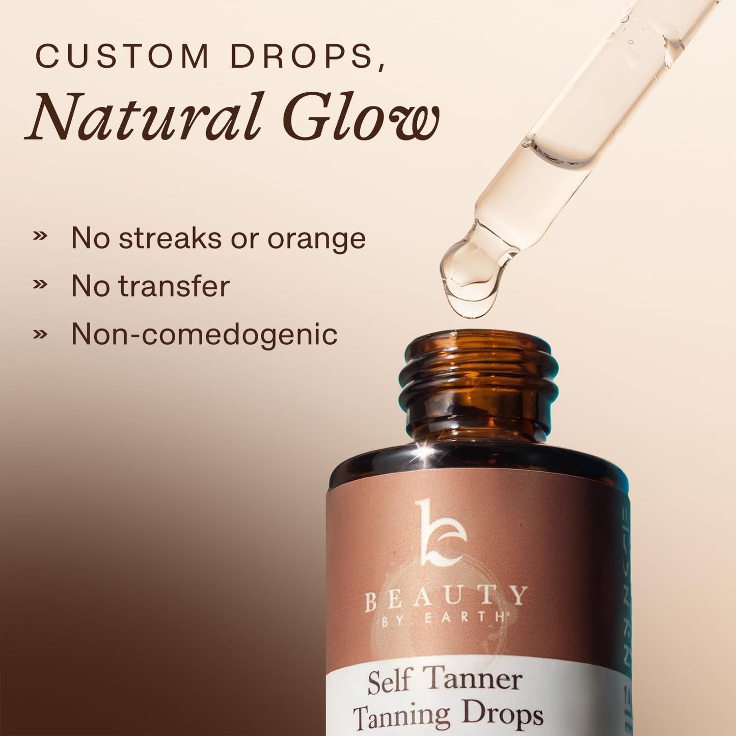 Self Tanning Drops for Face - USA Made with Organic & Natural Ingredients, Ultra Dark Face Tanning Drops to Add to Moisturizer, Self Tanner for Sunless Fake Tan & Natural Glow, Cruelty & Toxin Free