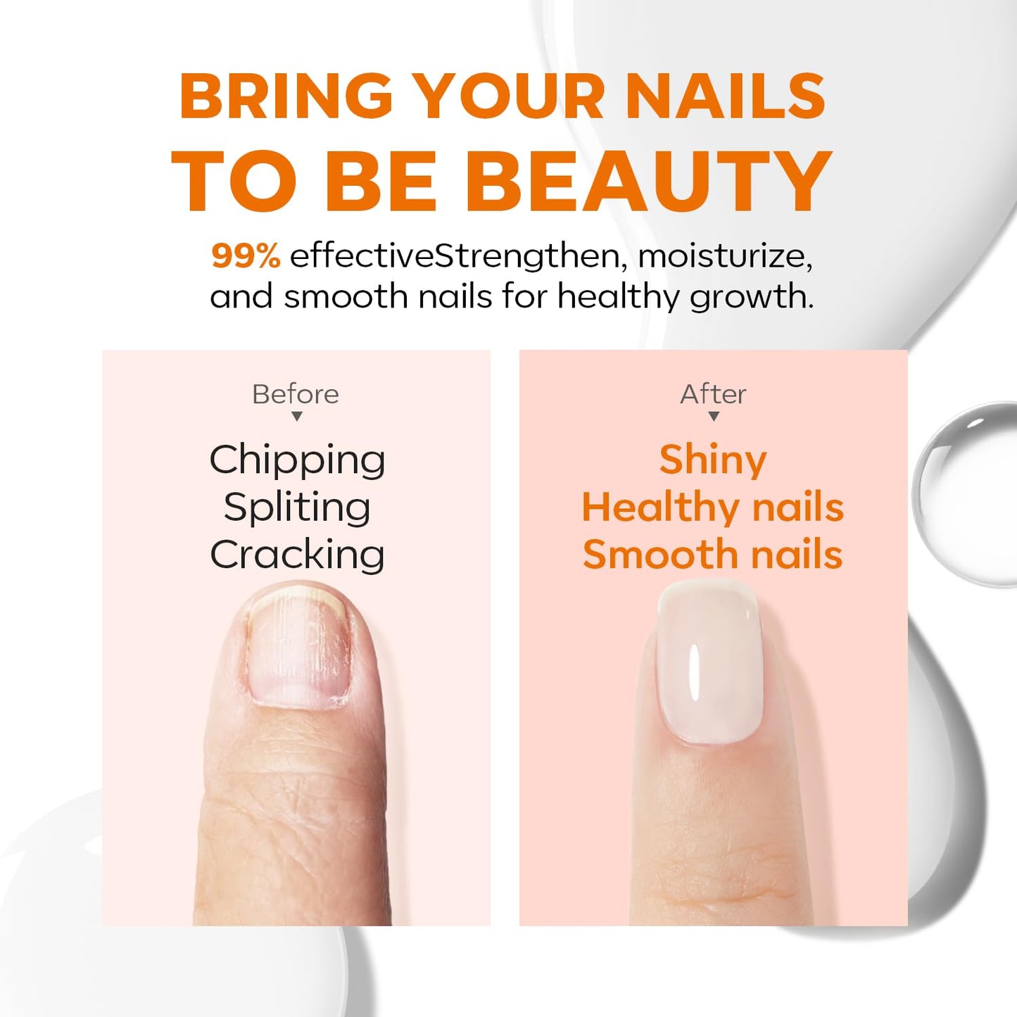 modelones Nail Strengthener Milky White Nail Polish Nails Repair for Damaged Nails Growth and Strentgthener Ridge Filler for Nail Strengthening Polish 15ml