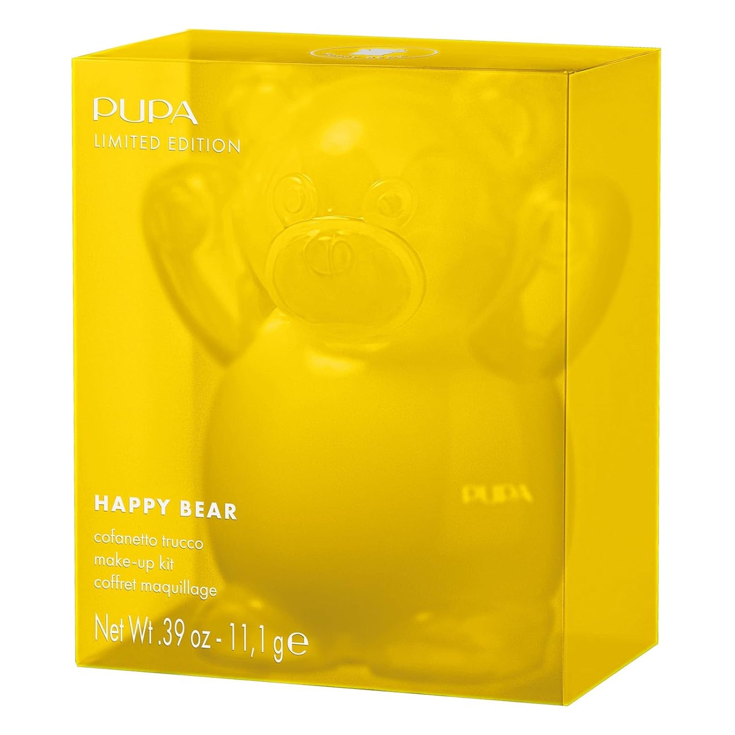 Pupa Milano Happy Bear Makeup Kit, 005 Yellow, 0.39 oz - Makeup Gift Set - Makeup Palette - Blush - Eyeshadow - Highlighter - Lip Gloss - Face Makeup