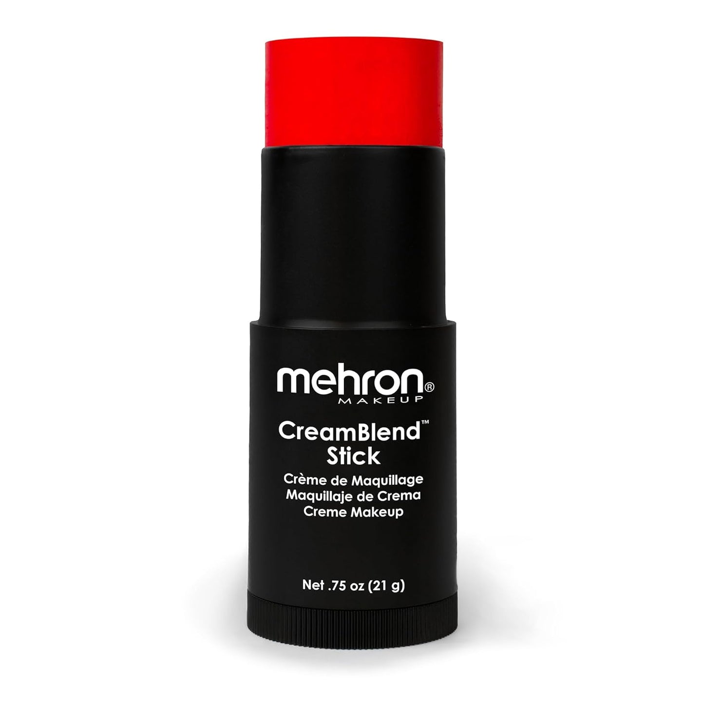 Mehron Makeup CreamBlend Stick | Face Paint, Body Paint, & Foundation Cream Makeup | Body Paint Stick .75 oz (21 g) (Really Bright Red)
