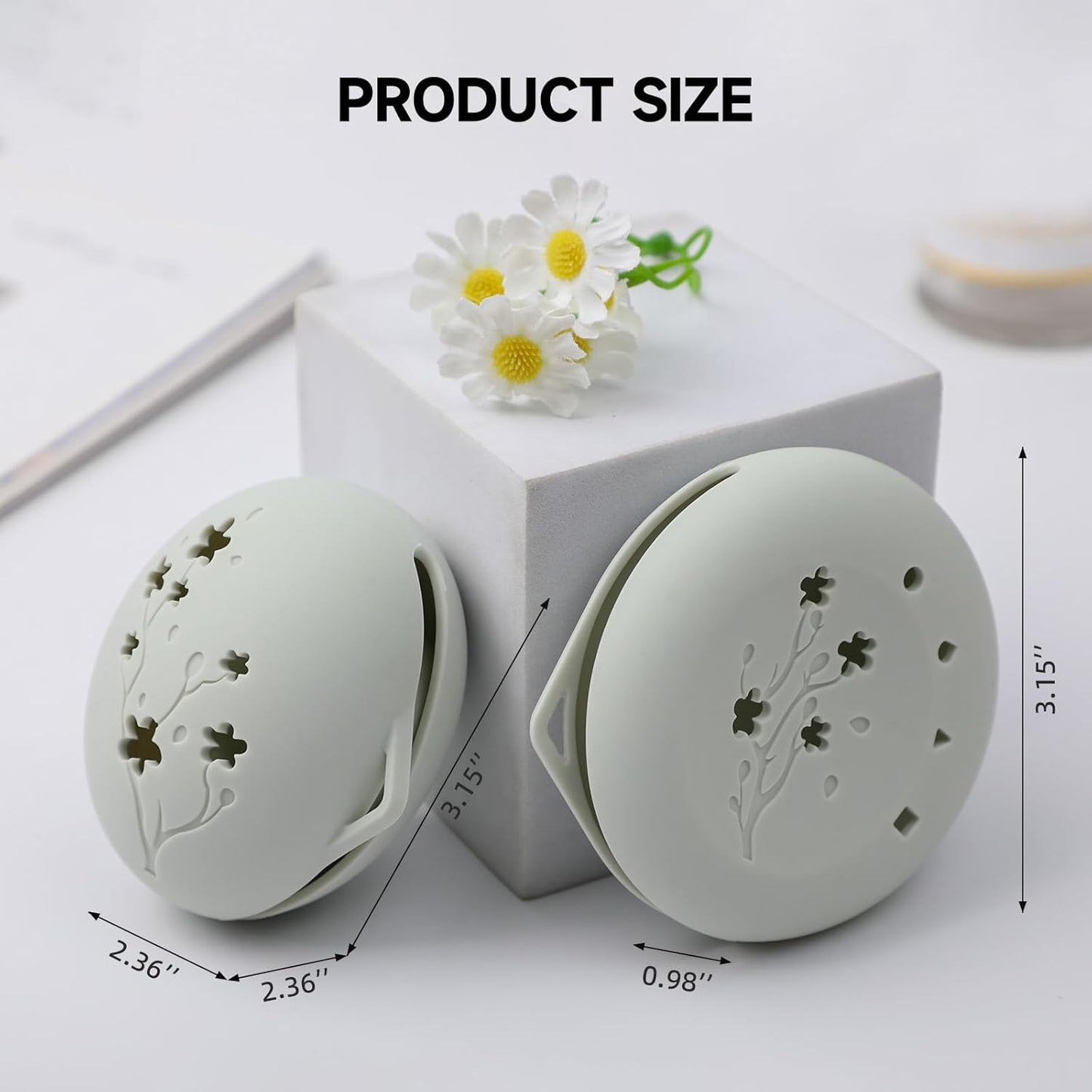 2 Pcs Makeup Sponge Holder,Beauty Blender Case, Powder Puff case, Beauty Blender Holder for Travel (Light Green)
