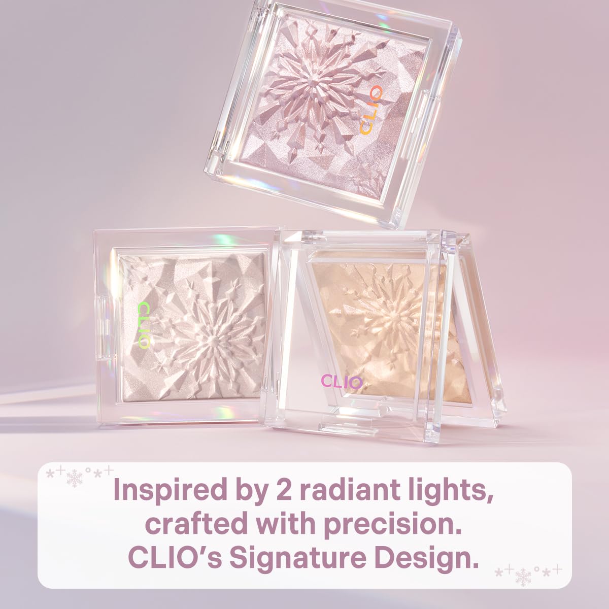 CLIO Prism Highlighter makeup, High Glossy Face Illuminator, Pearl Shimmer Smooth Baked Powder, Glitter Long- Lasting (6 Colors) (06 Violet Ruby, One Size)