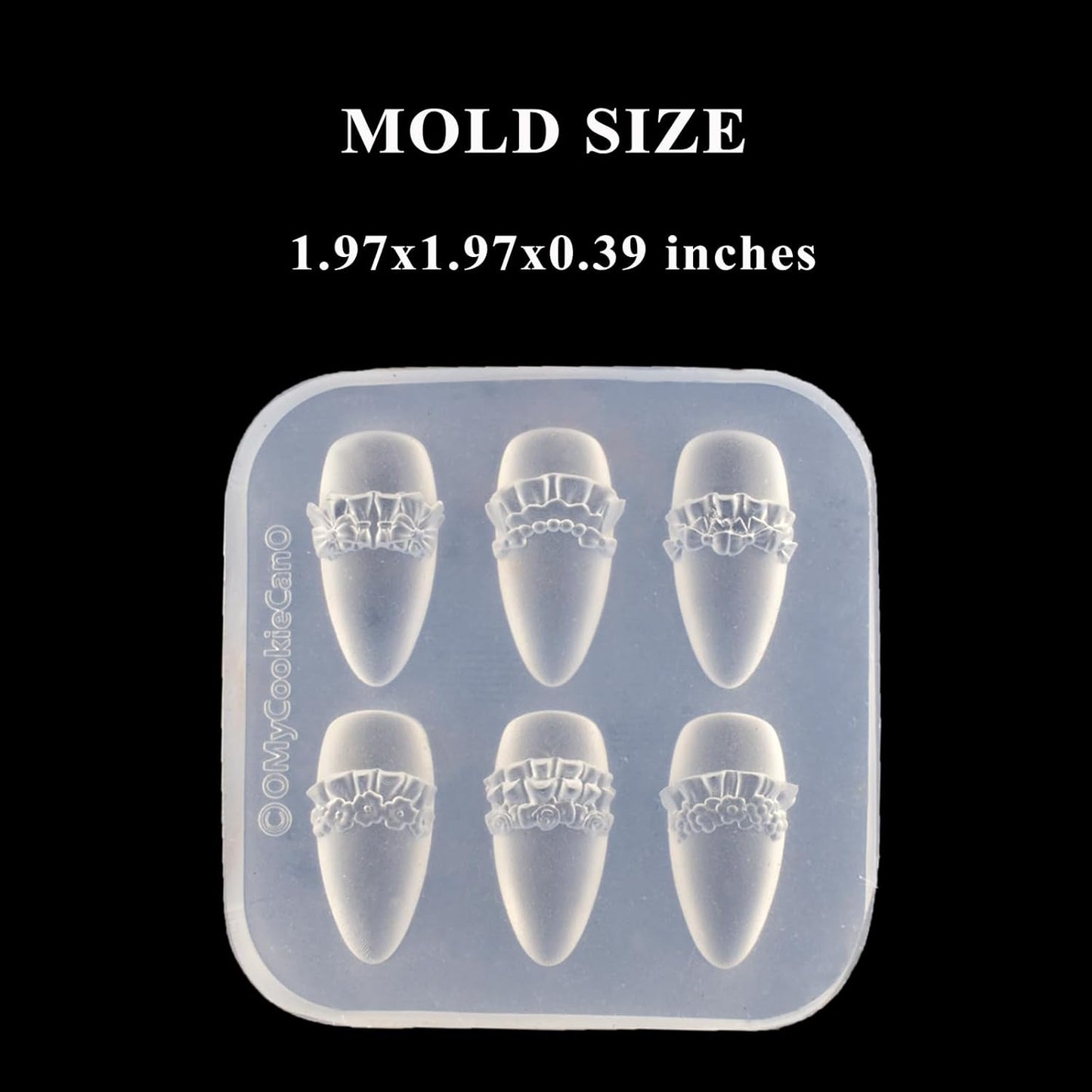 Nail Mold for Nail Art 3D Flowers Nail Charms Cream Lace Pleated Skirt French Design Mold DIY Manicure 3D Carving Template