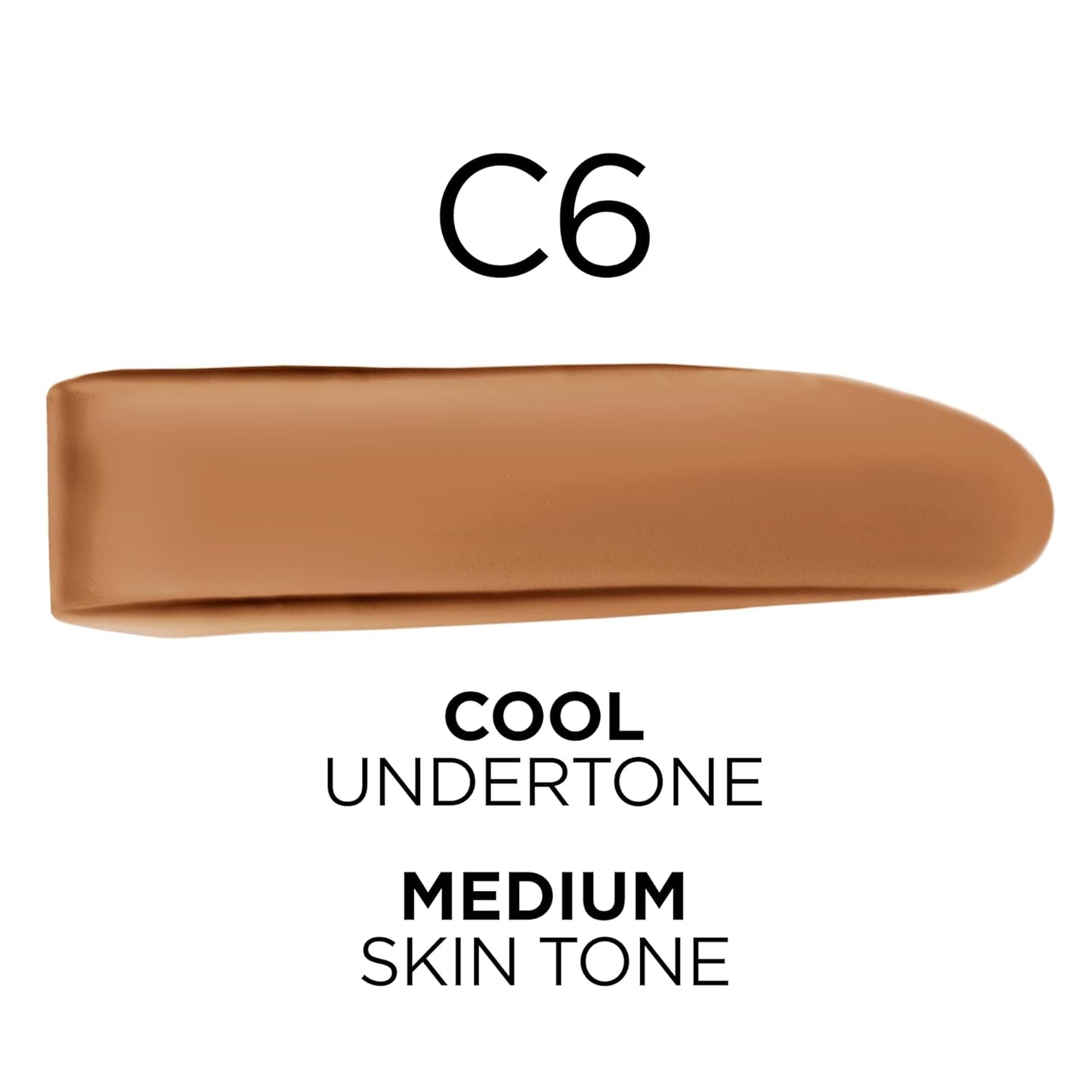 L'Oreal Paris True Match Super-Blendable Foundation, Medium Coverage Liquid Foundation Makeup, C6, Medium, 1 Fl Oz