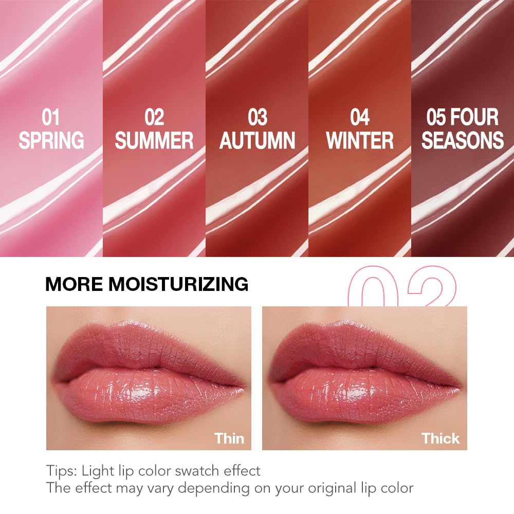 1Pcs Tinted Lip Balm Moisturizing Lipstick – Watermelon Peach Pink Sheer Hydrating Lip Color for Dry Lips – Nourishing Lip Balm for All Women with a Subtle Natural Scent (S02 Summer)