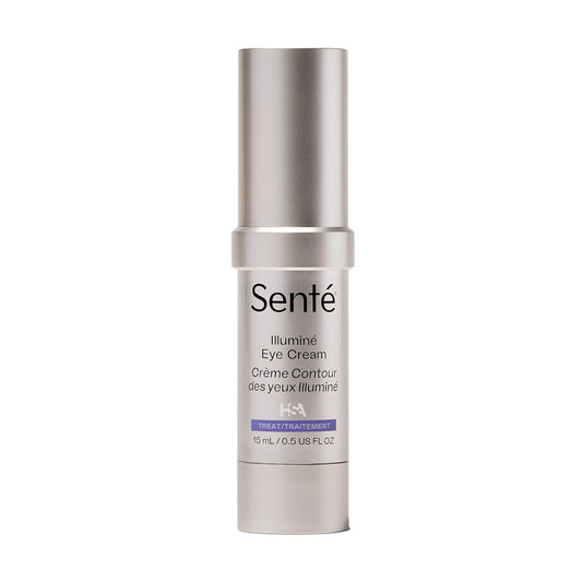 Senté Illuminé Eye Cream | Diminish Dark Circles, Discoloration, Redness, and Puffiness Around The Eyes | with Patented HSA, Niacinamide and Peptides | 0.5 Oz