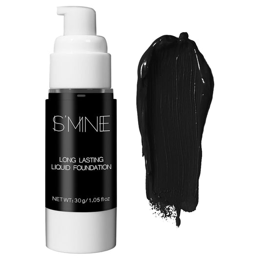 IS'MINE Black Liquid Foundation Makeup, Matte Flawless Finish Foundation, Vegan & Cruelty-Free (1.05 Fl Oz, 042)