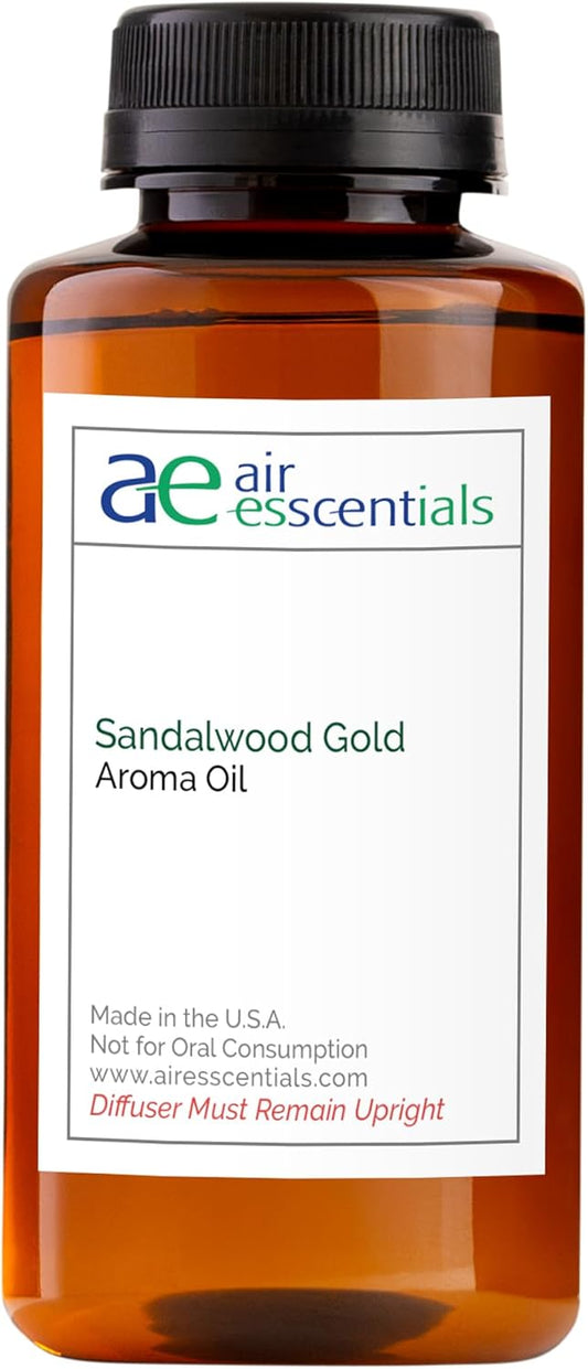 Sandalwood Gold Aroma Oil, Essential Oils Blend for Diffusers & Scent Machines, Sweet Afternoon Tea & Rose, Aromatherapy, Cold Air Diffuser Compatible, 300 mL