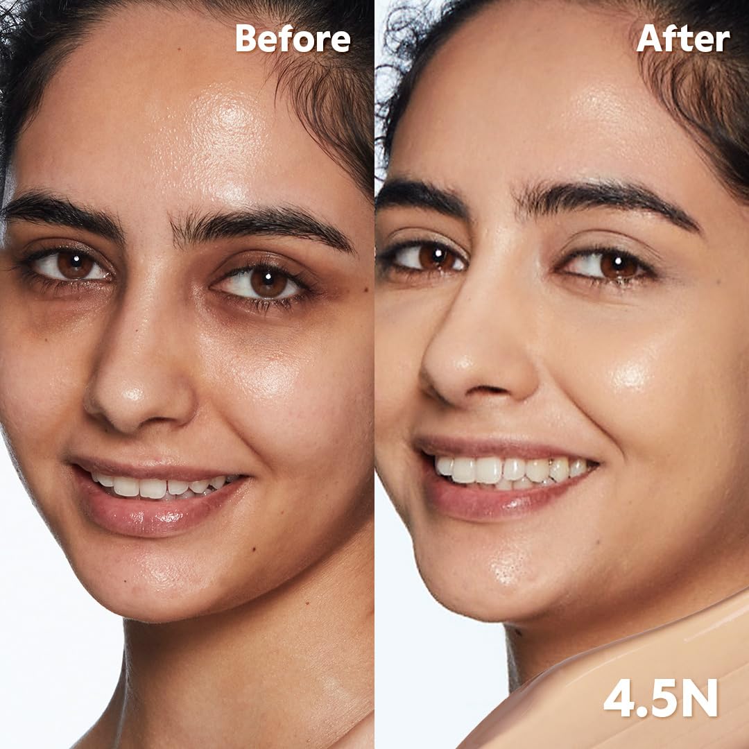 TIRTIR Glide&Hide Blurring Concealer - Creamy texture, Conceals dark circles and wrinkles, Dual formula (liquid tip & balm stick), Long-lasting wear, Korean Makeup, #4N, 0.28 Oz