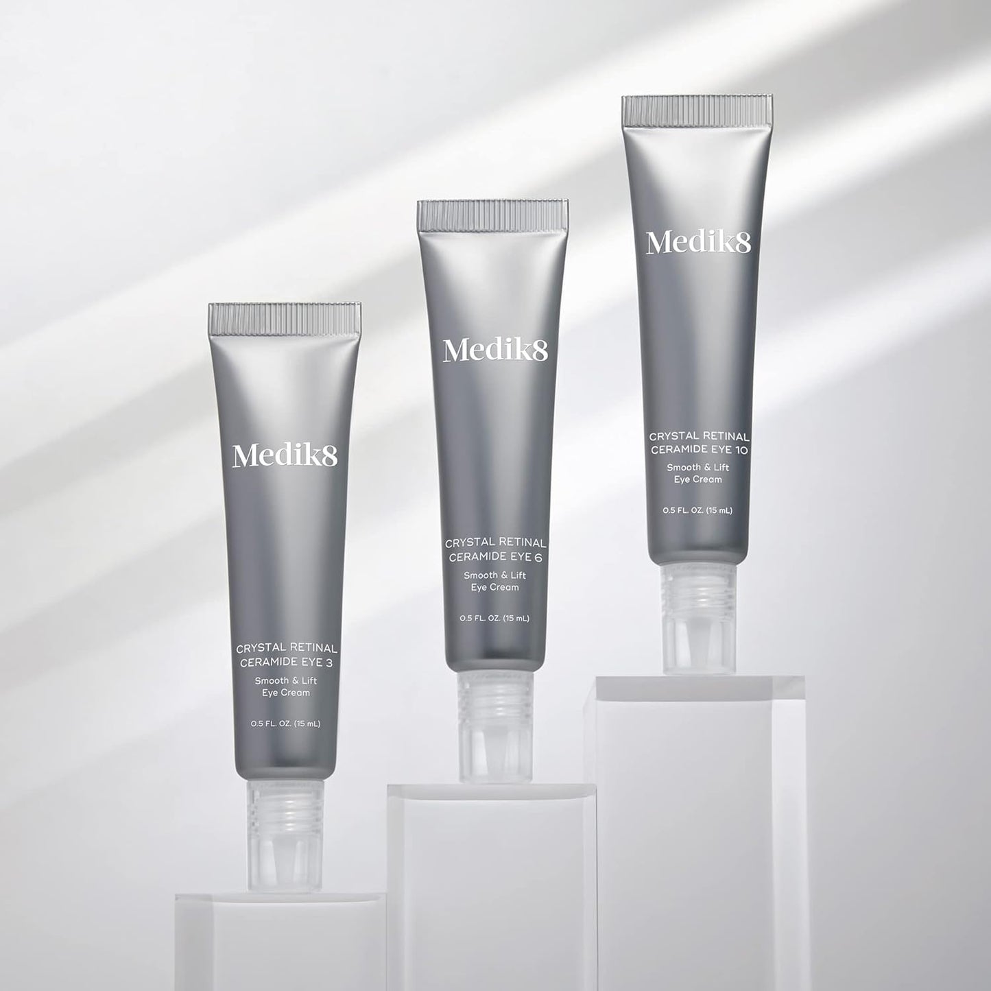 Medik8 Crystal Retinal Ceramide Eye 10 - Smooth and Lift Cream - Gentle Release Vitamin A - Delivers Visible Brightening Results - Reduces Appearance of Wrinkles - Perfect for Sensitive Skin - 0.5 ml