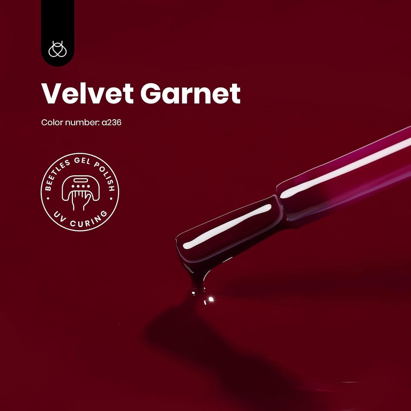 Beetles Dark Red Gel Nail Polish - 15ML Maroon Red Translucent Sheer Jelly Nail Polish Soak Off UV Lamp Colorful Bottle Gel Nail Art Salon DIY Home Manicure Gift for Women