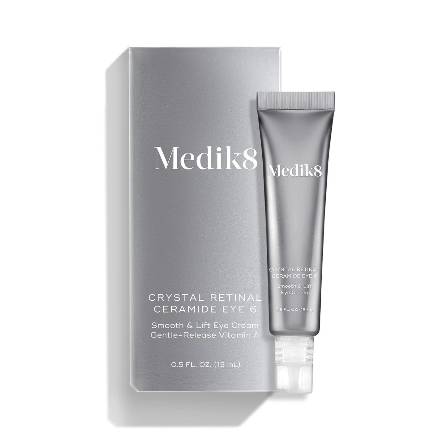 Medik8 Crystal Retinal Ceramide Eye 6 - Smooth and Lift Cream - Gentle Release Vitamin A - Delivers Visible Brightening Results - Reduces Appearance of Wrinkles - Perfect for Sensitive Skin - 0.5 oz