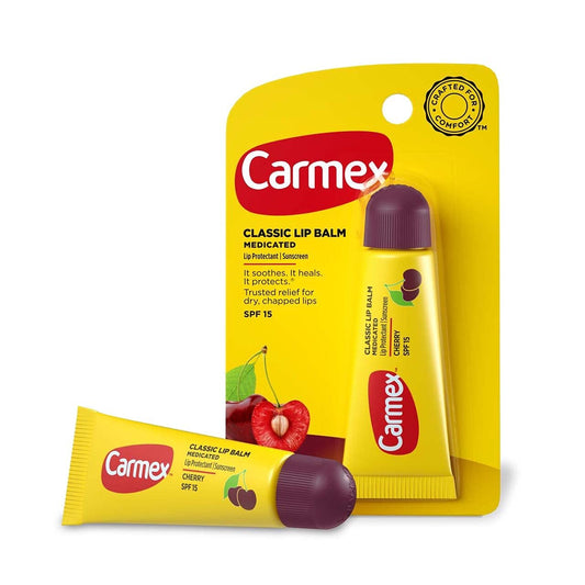 Carmex Soothing Everyday Lip Balm, Cherry 0.35 oz (Pack of 4)