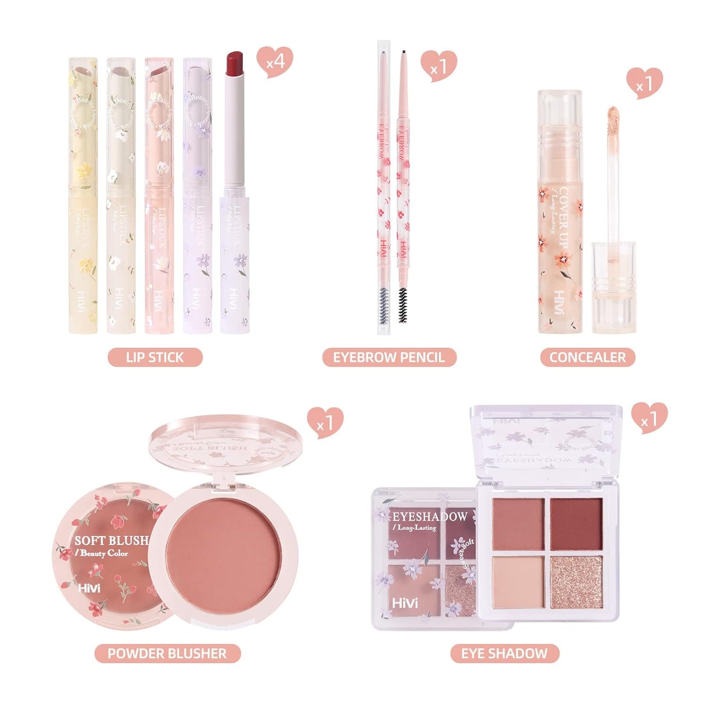 LAMUSELAND All in One Makeup Kit, 8-Piece Women Complete Makeup Kit, a Must-Have Gift Set for Beginners or Professional Makeup Sets Beginners.