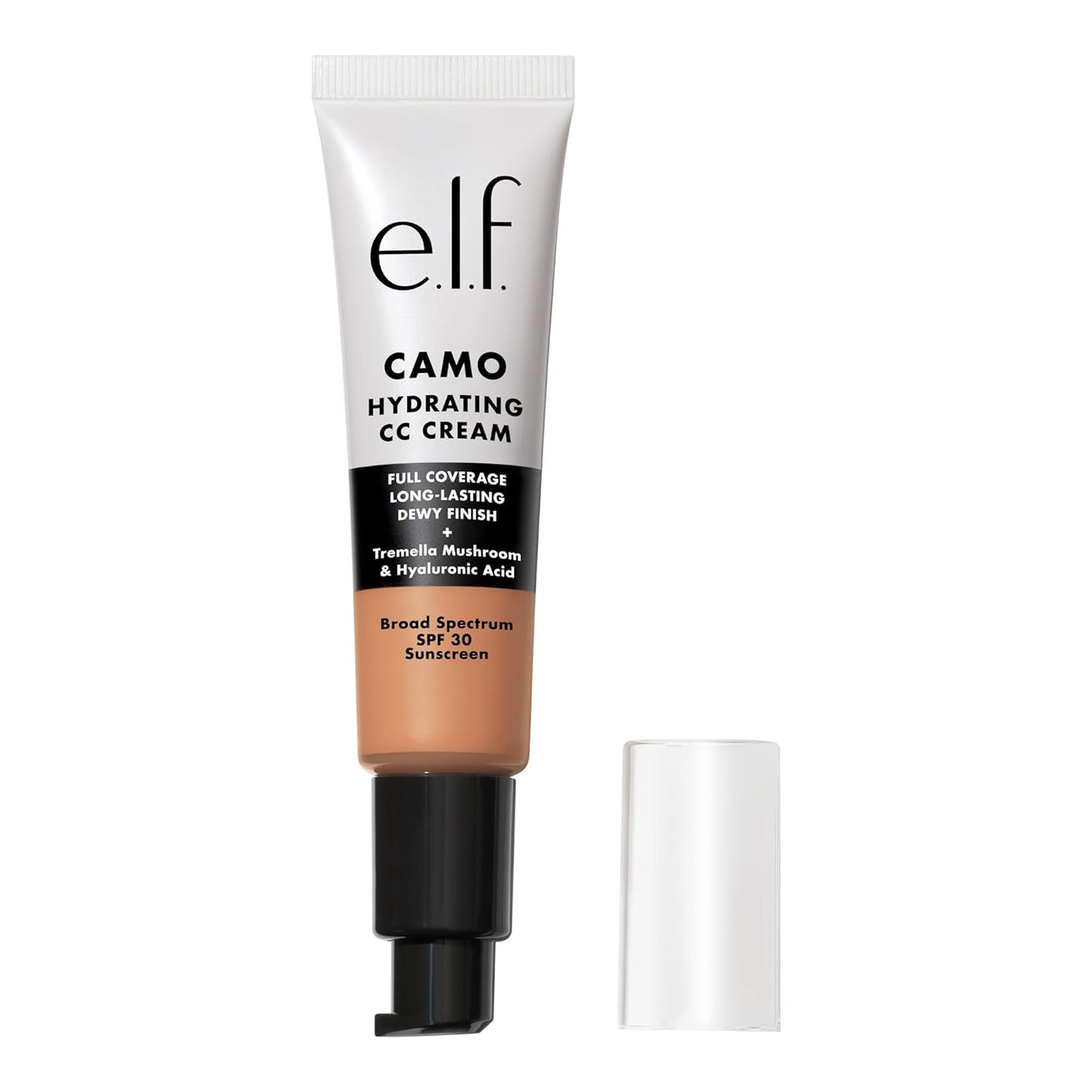 e.l.f. Hydrating Camo CC Cream, SPF 30, Color Correcting Full Coverage Foundation For A Dewy Finish, Vegan & Cruelty-Free, Medium 375 N