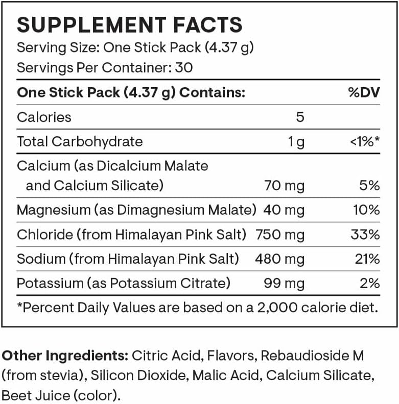 THORNE - Daily Electrolytes - Zero Sugar & Low-Calorie Electrolyte Drink Mix - Naturally Flavored & Sweetened - NSF Certified for Sport - Watermelon - 30 Stick Packs