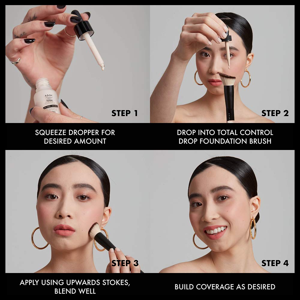 NYX PROFESSIONAL MAKEUP Total Control Pro Drop Foundation, Skin-True Buildable Coverage - Deep Rich