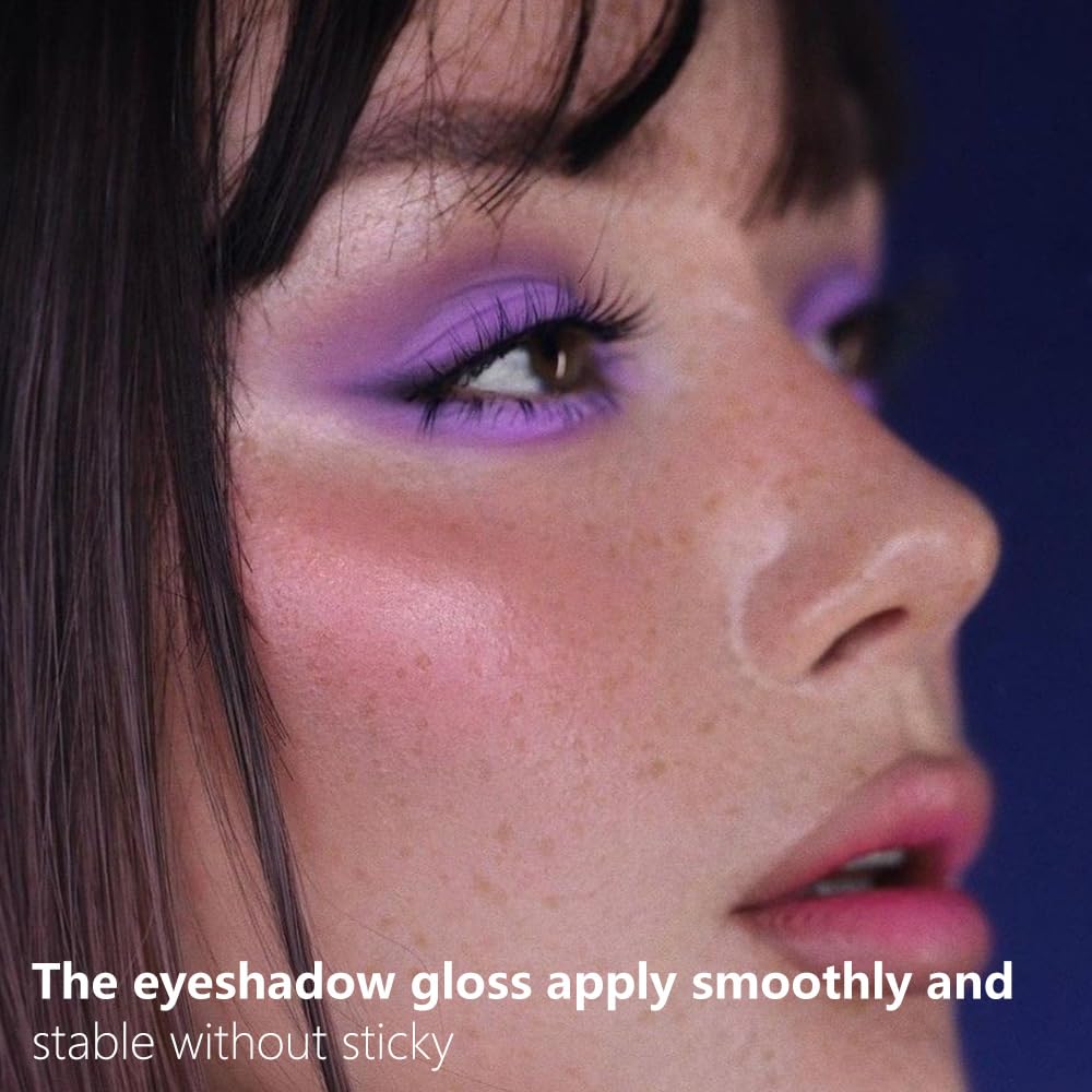 6 Pcs Colorful Matte Liquid Eyeshadow Eyeliner Set, White, Pink, Green, Blue, Purple, Dark Blue, Halloween Stage Clown Children's Makeup, Quick-Drying, Long-Lasting, Waterproof (6Pcs-Matte Colorful 1)