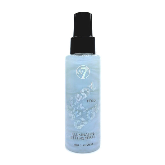 W7 Ready Set Glow Makeup Setting Spray - Shimmer Finish - Long-Lasting, Ultra-Fine Formula (Holo)