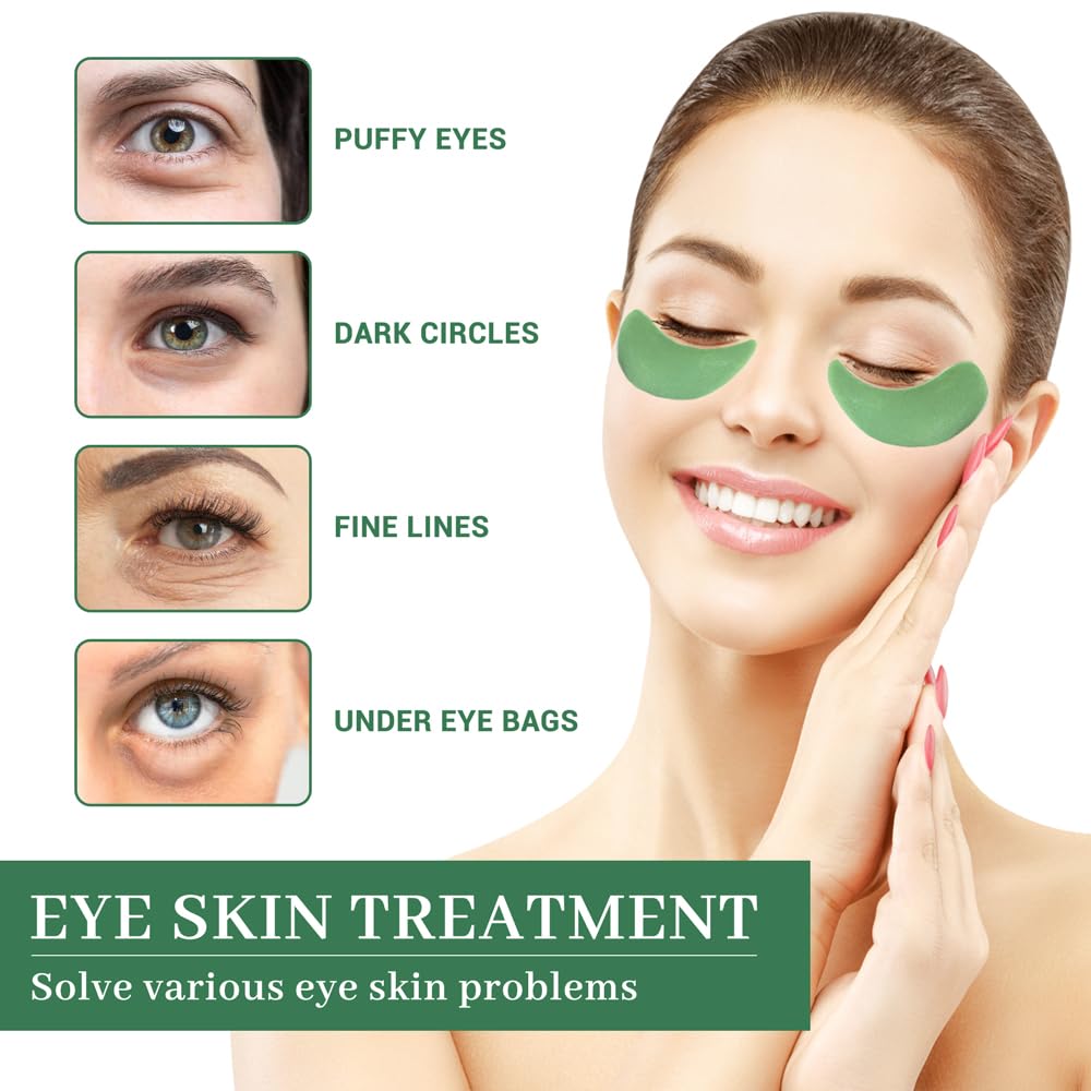 Under Eye Mask, 30 Pairs Seaweed Eye Masks for Dark Circles and Puffiness Treatment, Under Eye Patches for Puffy Eyes and Eye Bags, Gel Eye Mask Eye Pads for Face Skin Care