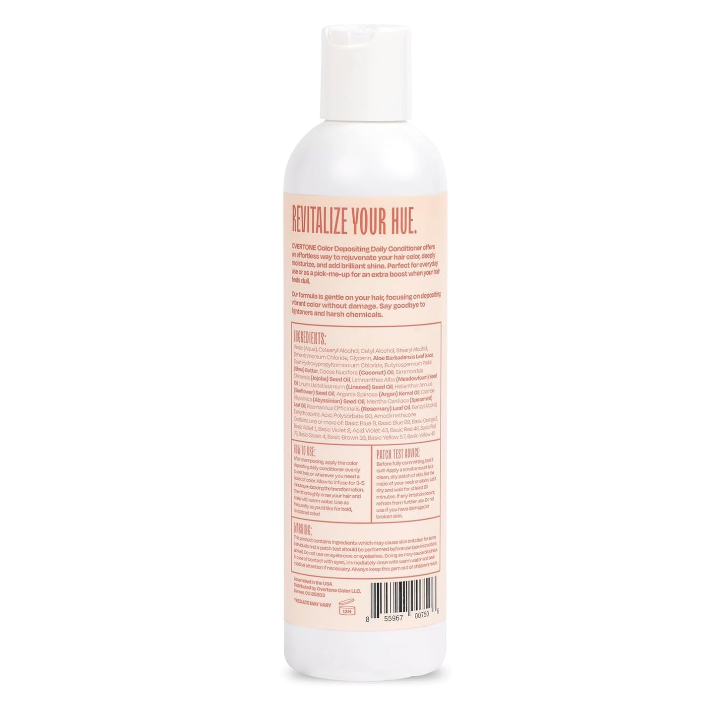Overtone Daily Color Depositing Conditioner: 8oz Temporary Coloring Conditioner w/Shea Butter & Coconut Oil, Refresh Color & Prevent Fading, Vegan & Cruelty-Free, Rose Gold is Desert Rose