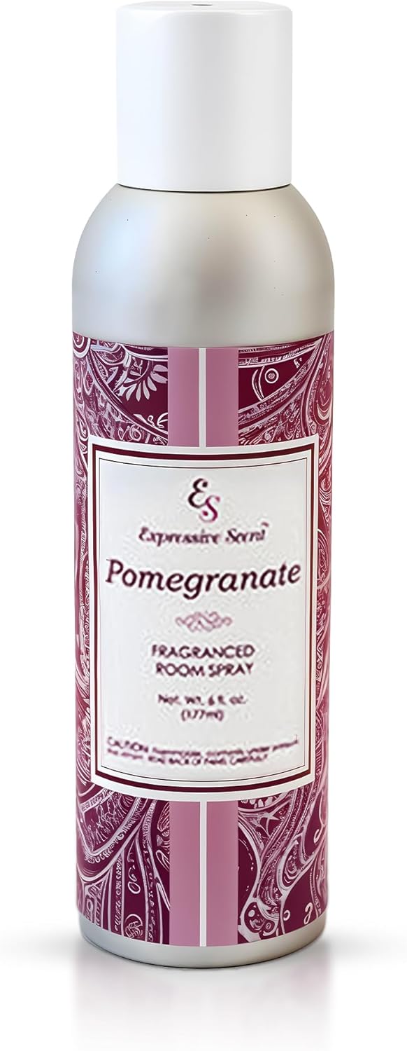 Expressive Home Scent Room Spray - Long Lasting Pomegranate Air Freshener Spray for Bathroom, home & Office - home fragrance spray 6 FLoz