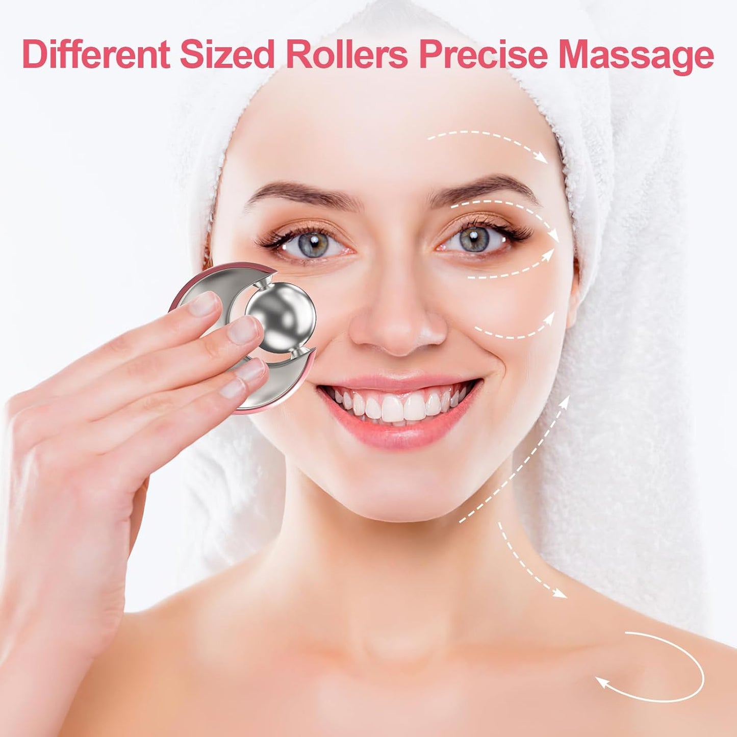 Facial Roller for Eyes and Face, 360° Ice Globes for Face Rotating Eye Cream Applicator Tool Ice Roller for Face and Eyes