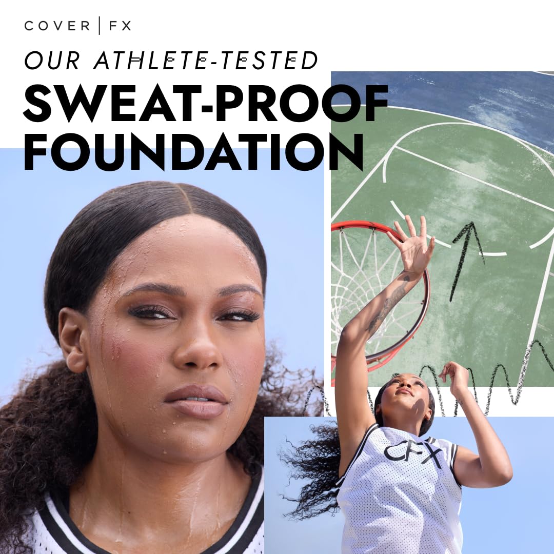 COVER FX Total Cover Cream Foundation - Shade T2 - Buildable Coverage - Natural Finish - Oil-Free - Sweat-Proof