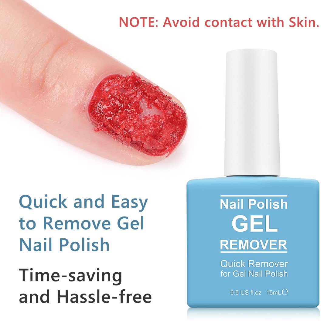 Gel Nail Polish Remover, 2Pack Nail Polish Remover Tool, Professional Remover Gels at Home, No Need Soaking or Wrapping