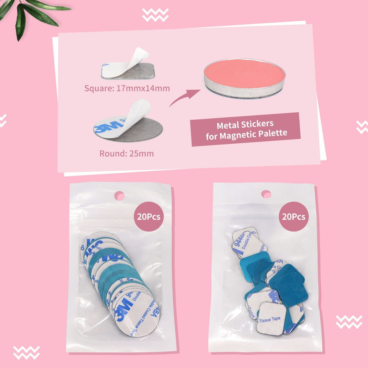 XL Large Empty Magnetic Eyeshadow Palette with Clear Top, Travel Makeup Organizer with 40Pcs Adhesive Metal Stickers For DIY Your Own Powder Palette (XL Large - 9.25'x6.57')