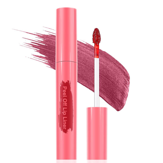 Lip Liner - Lip Stain Peel Off Moisturizing Long-Lasting & Waterproof Transfer Proof & Plumping, Non-Stick Cup Lip Liner Stain Tint For All Skin Types (Mauve, 1 PCS)