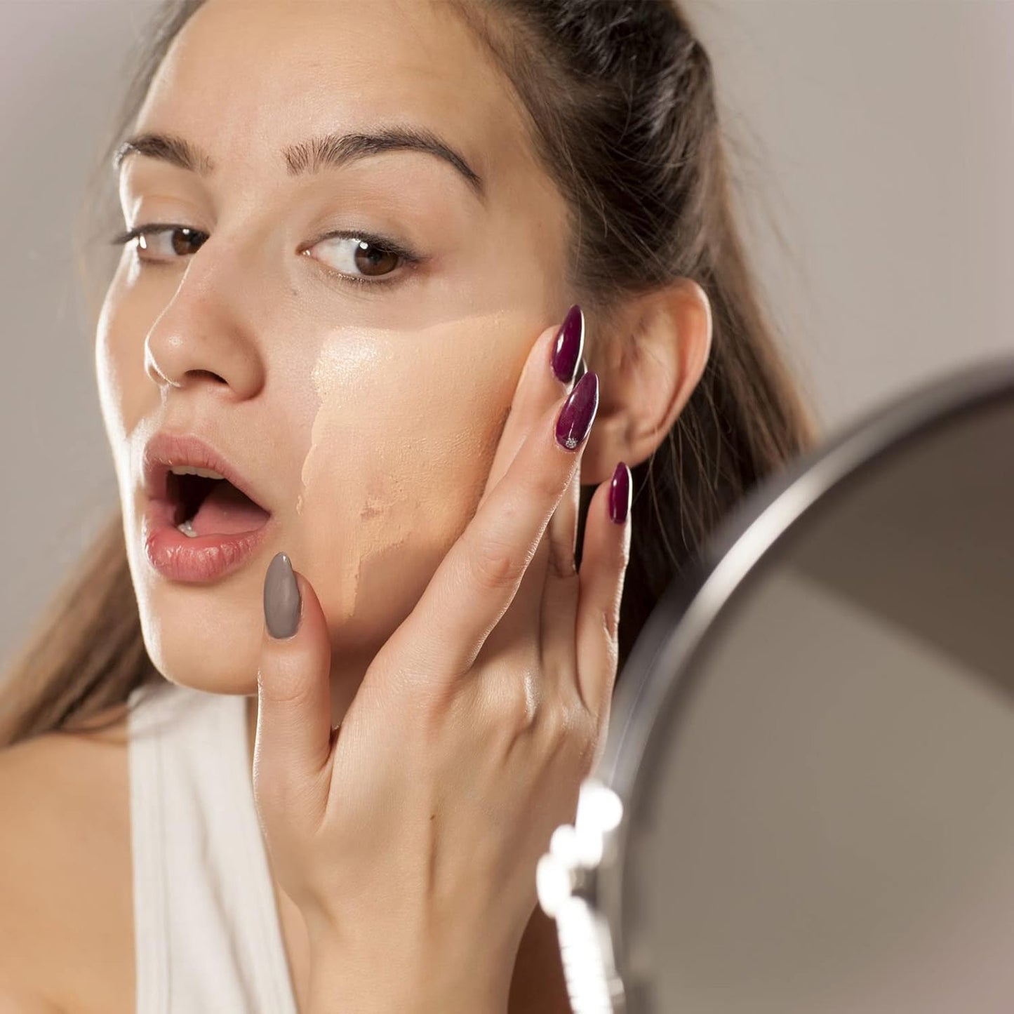 Boobeen Hydrating BB Cream, Full-Coverage Foundation & Concealer, Color Correcting Tinted Moisturizer for All Skin Types - Evens Skin Tone (Ivory White)