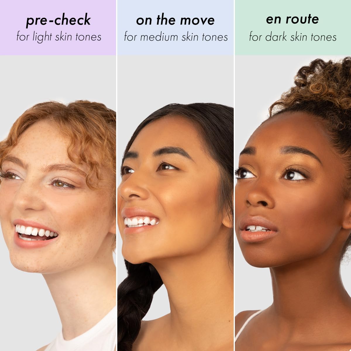 Subtl Beauty 3-in-1 travel makeup kit by subtl staks | powder blush, bronzer, and highlighter | includes mirror lid and mini brush | for dark-deep skin tones