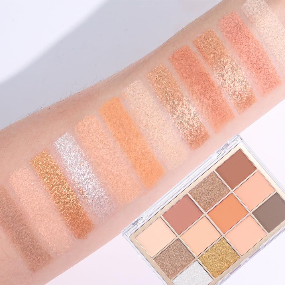 Nude Brown Maroon Bronze Eyeshadow Palette,Natural Neutral Soft Small Cream Eyeshadow Palette,Eye Shadow Palette Long Lasting Naturing-Looking Make Up Pallets for Women,Vegan