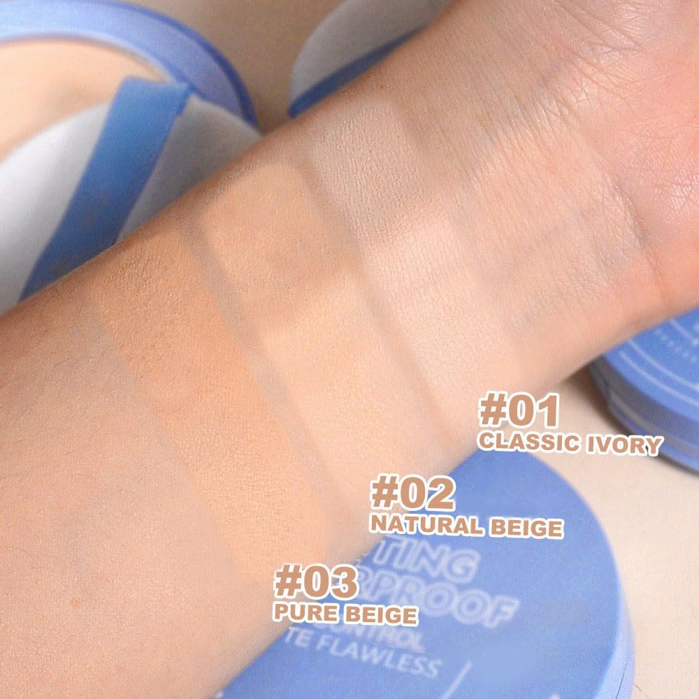 Pressed Matte Face Powder Makeup & Setting Powder for Poreless Wrinkle Blurring Contour Concealer Finishing,Lightweight,High Coverage,Shine Control, N.W 10g (02#)