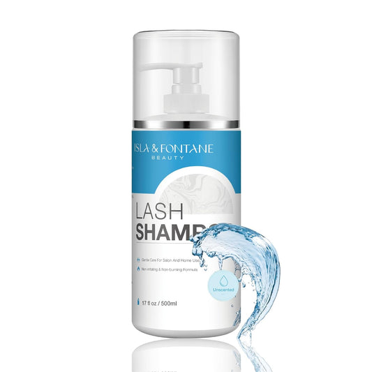 Isla & Fontane Lash Shampoo Bulk – Multi-Scent Series – 17 fl oz / 500ml | Gentle Eyelash Cleanser for Lash Extensions | Non-Irritating | Professional Lash Bath Foam For Salon And Home Use (Unscented)