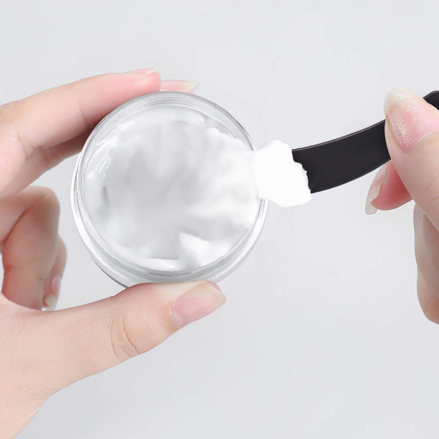 Refillable Cosmetic Sample Jars - 100 Pack 10g (0.35oz) Multi Color Small Travel Containers with Lids + 10 Mini Makeup Spatulas - BPA Free