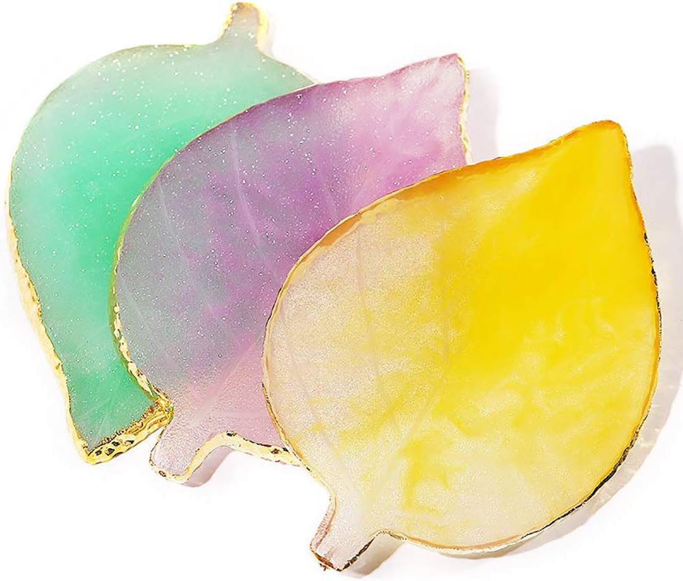 1 Pcs Leaf Resin Nail Art Palette Painting Makeup Palette Tray Cosmetic Nail Gel Polish Colors Mixing Pallet White