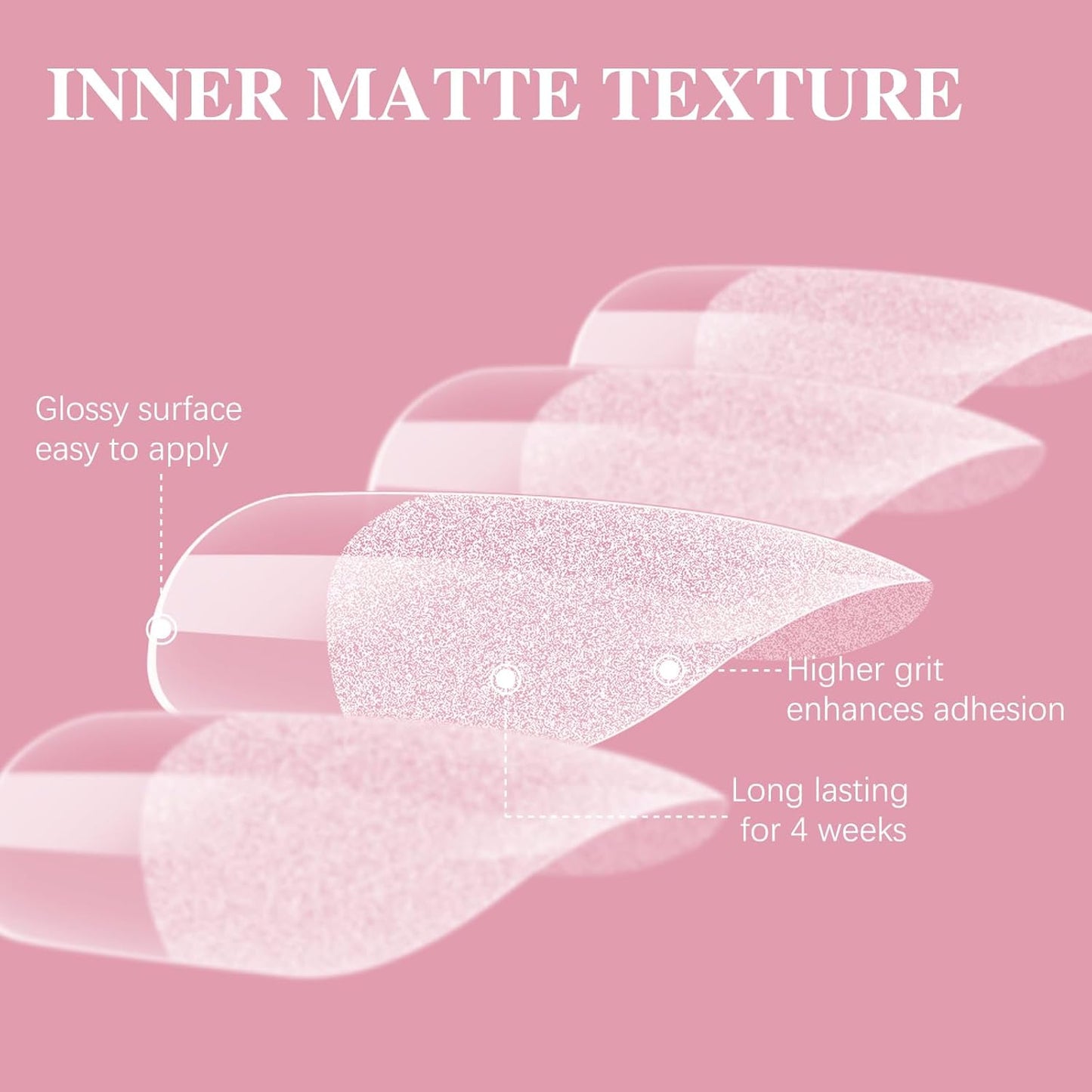 Extra Short Square Nail Tips, SSWSBYKE Gel Acrylic Nail Tips for Full Cover Pre-Shaped Fake Nails Tips Half Matte Press On Nails for Extension Home DIY Salon 300pcs 15 Sizes