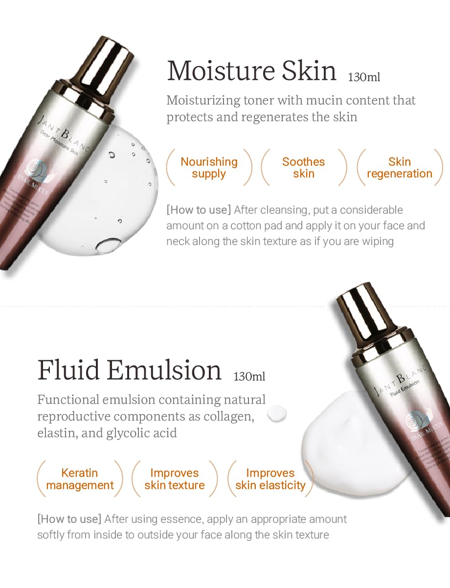 Jantblanc Snail -Mucus Skin Care Set (Skin Care 4 Set)