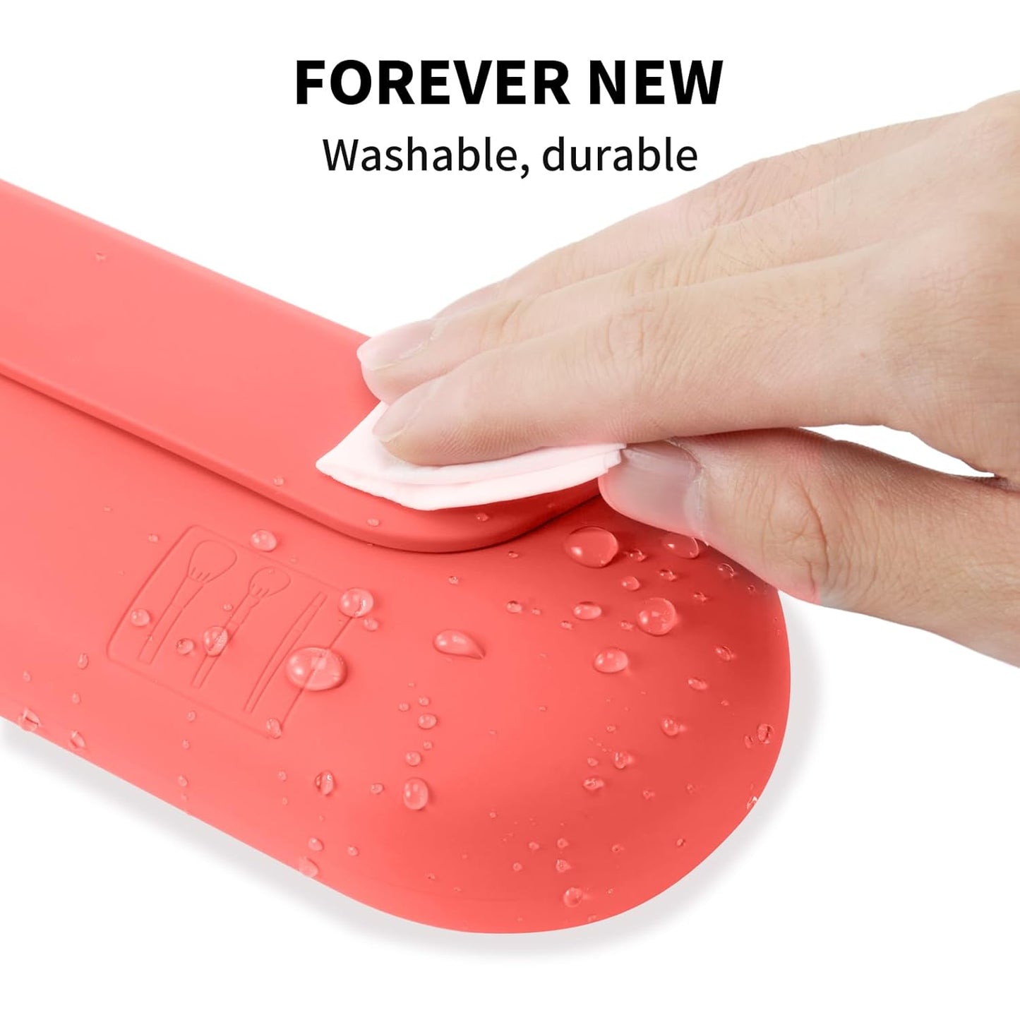 Silicone Makeup Brush Holder Travel Cosmetic Bag：Soft Portable Cosmetic Face Brushes Holder with Upgrade Anti-Fall Out Magnetic Closure, Large Travel Makeup Brush Case - Guava