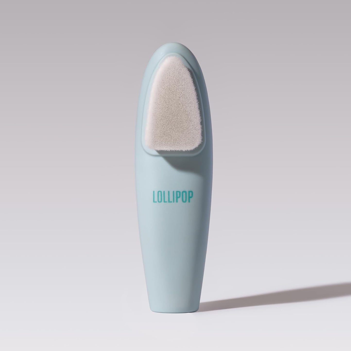 LOLLIPOP Dual-Sided Facial Cleansing Brush | Handle Size Silicone Face Exfoliator and Soft Fiber Cleanser | Manual Face Scrubber for Pores, Makeup Removal, Blackhead and Skincare Routine, Oceanic