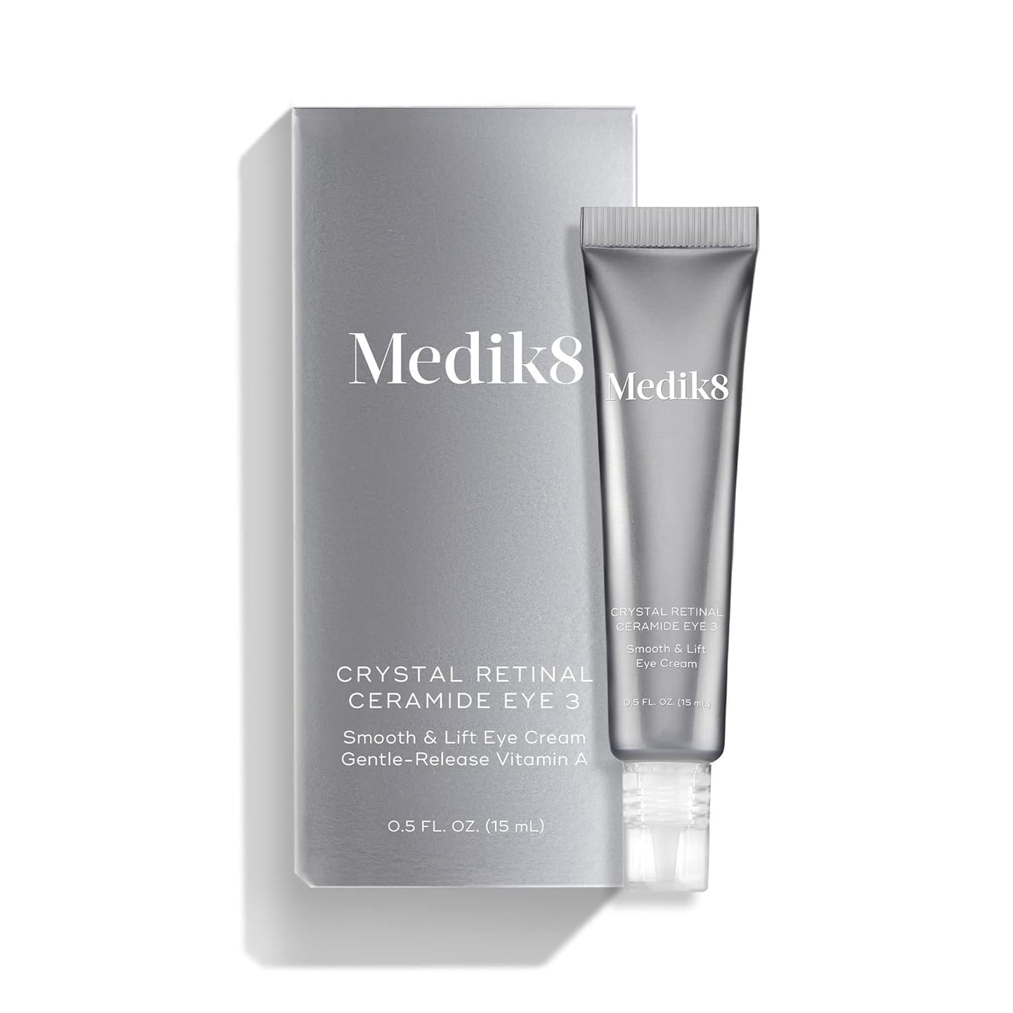 Medik8 Crystal Retinal Ceramide Eye 3 - Smooth and Lift Cream - Gentle Release Vitamin A - Delivers Visible Brightening Results - Reduces Appearance of Wrinkles - Perfect for Sensitive Skin - 0.5 oz