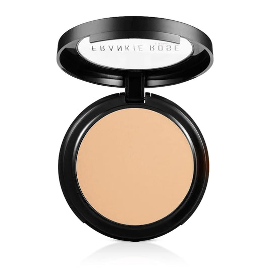 Frankie Rose Cosmetics Powder Foundation – Full Coverage Face Powder For Pores & Imperfections, Evens Out Skin Tone & Shine-Control | 58 Grams (Porcelain)