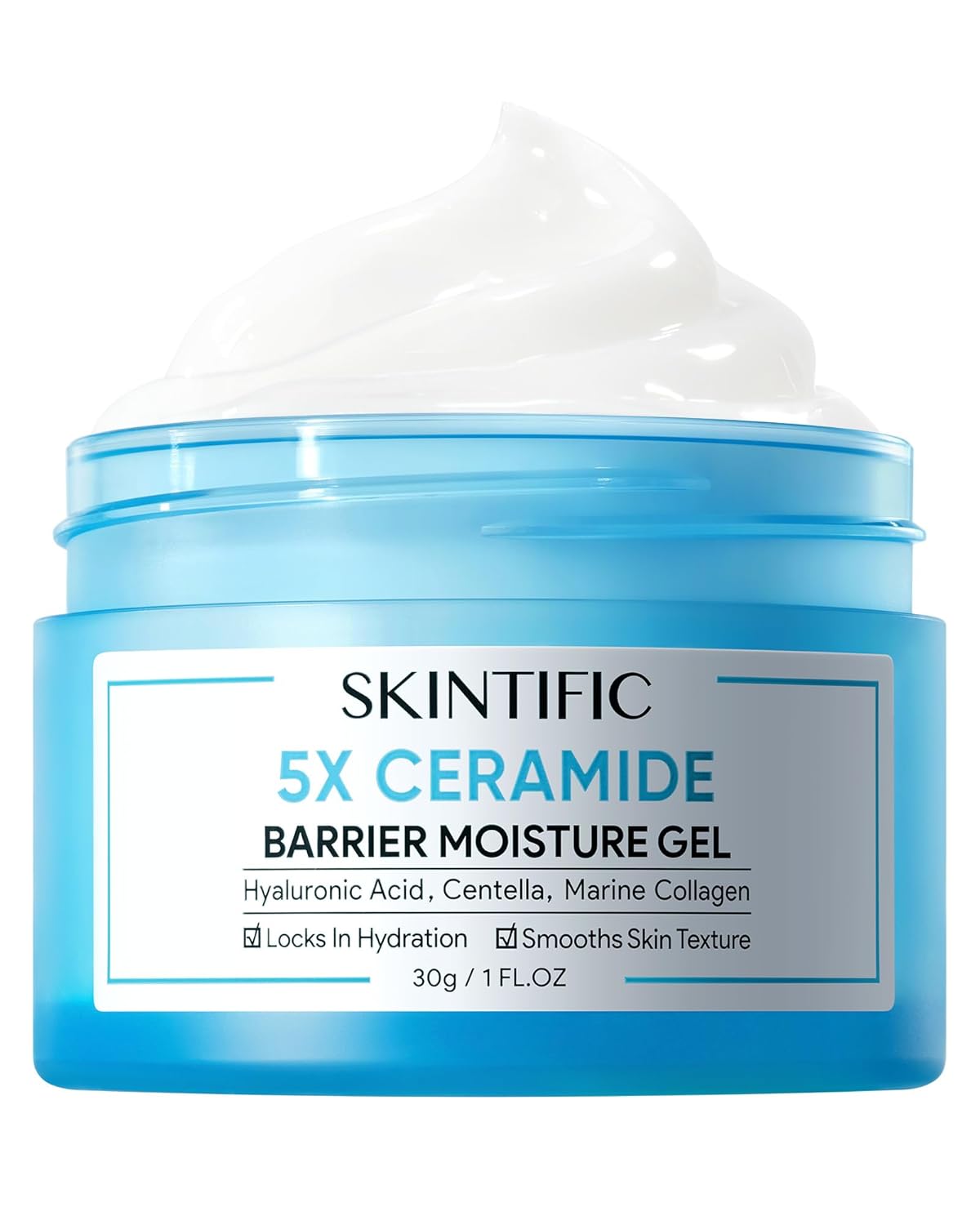 5X Ceramides Moisture Barrier Cream, Hydrating Skin Barrier Repair Face Moisturizer for All Skin Types with Hyaluronic Acid & Centella, Daily Moisturizer, Non-Comedogenic