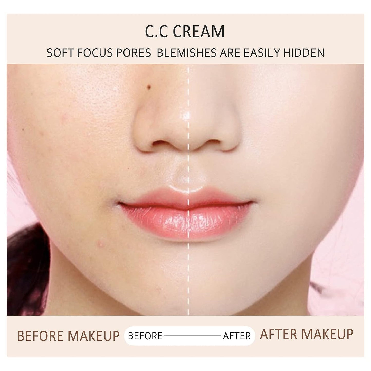NOISSUE Cc Cream Skin Tone Adjusting CC Cream SPF 50, Face Sunscreen and Foundation, Colour Correcting Self Adjusting Soft Moisturizing Skin Tone Gel Invisible Pore Light Oil-Free (2pcs-Natural)