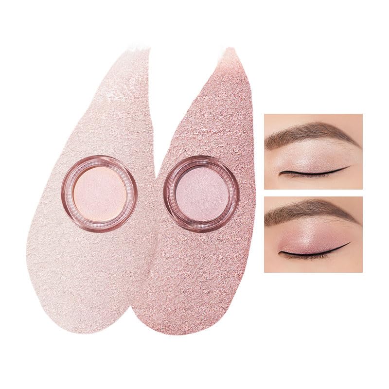 Oulac Cream Eyeshadow also for Highlighter Large Capacity Highly Pigmented Eye Shadow Waterproof &Long Lasting with Moisturizing Formula, Shimmer Glitter Eye Makeup. 6g.P06+P03