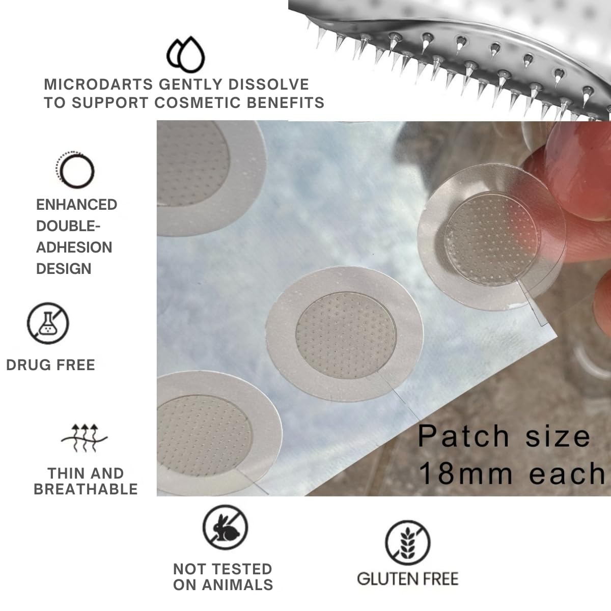 Microdart Spot Patch | Targeted Blemish Care with Salicylic Acid, Azelaic Acid, Niacinamide and Willowherb | For Early-Stage Blemishes | 8 Patches