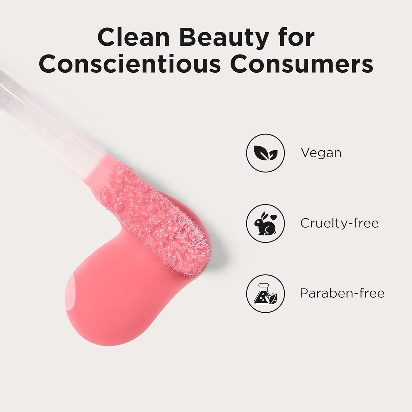 Côte Beauty The Necessity Peptide Lip Shine in Lyla - Plumping Coral Lip Gloss with Hyaluronic Acid, Shea Butter & Jojoba Oil - Non-Sticky, Long-Lasting Hydrating Formula